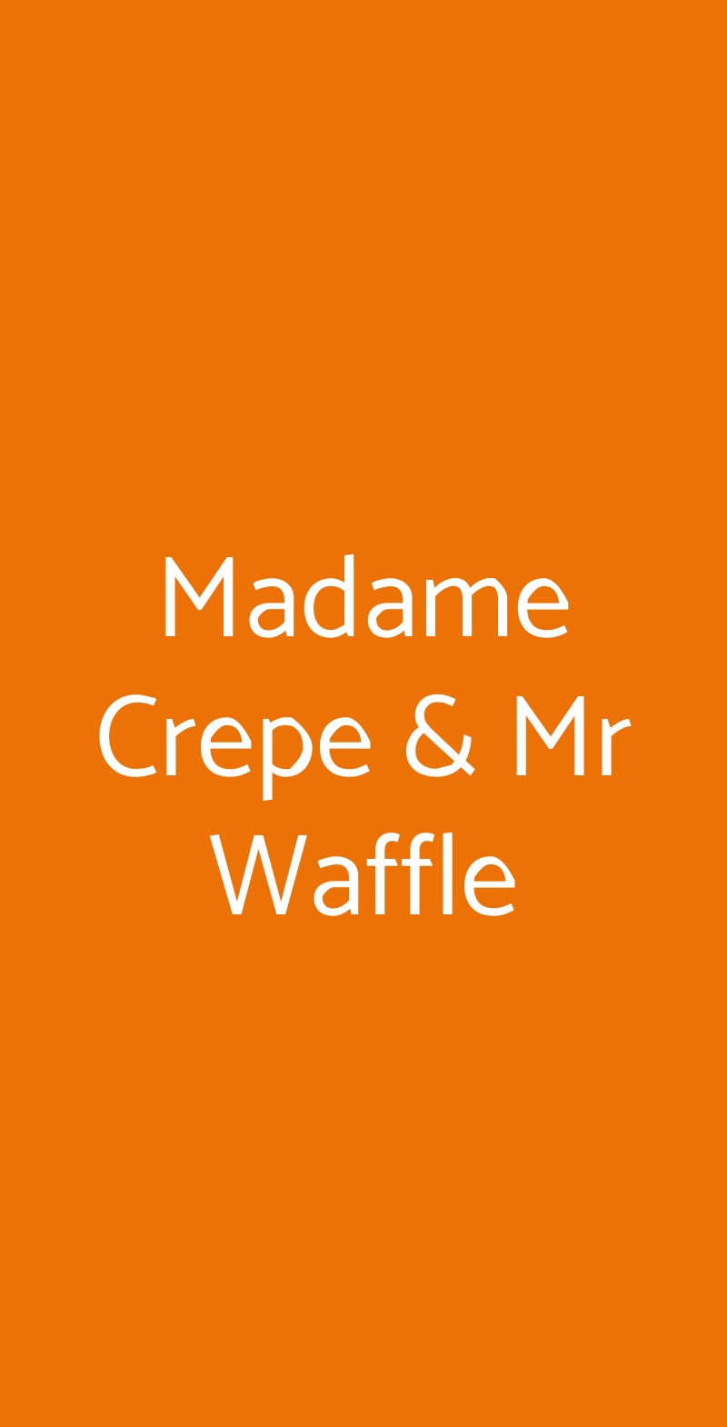 Madame Crepe & Mr Waffle Torino menù 1 pagina