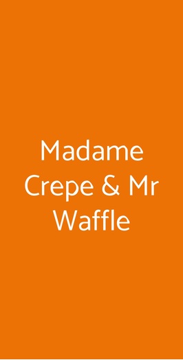 Madame Crepe & Mr Waffle, Torino