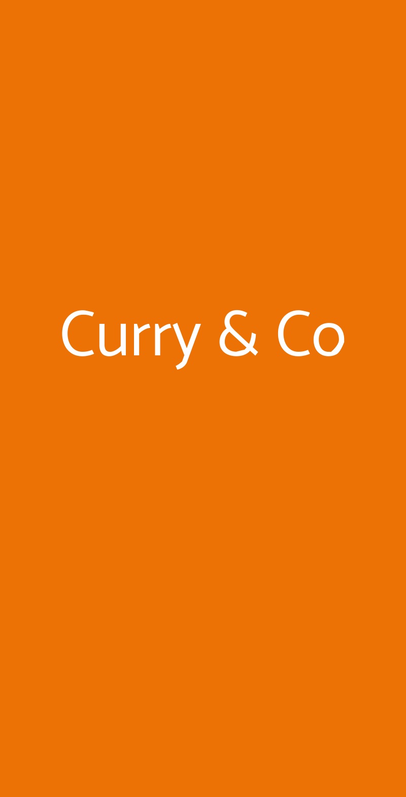 Curry & Co Torino menù 1 pagina
