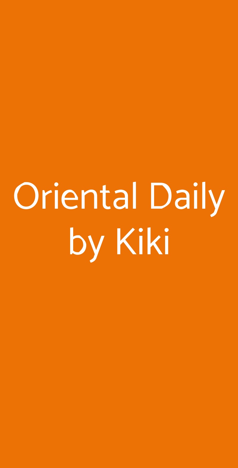 Oriental Daily by Kiki Torino menù 1 pagina