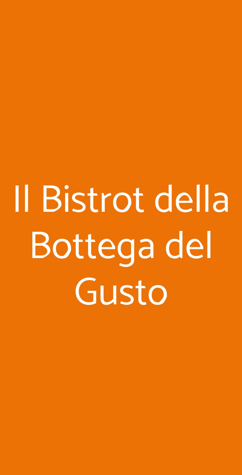 Il Bistrot della Bottega del Gusto Torino menù 1 pagina