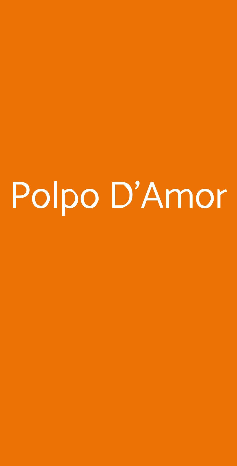 Polpo D'Amor Torino menù 1 pagina