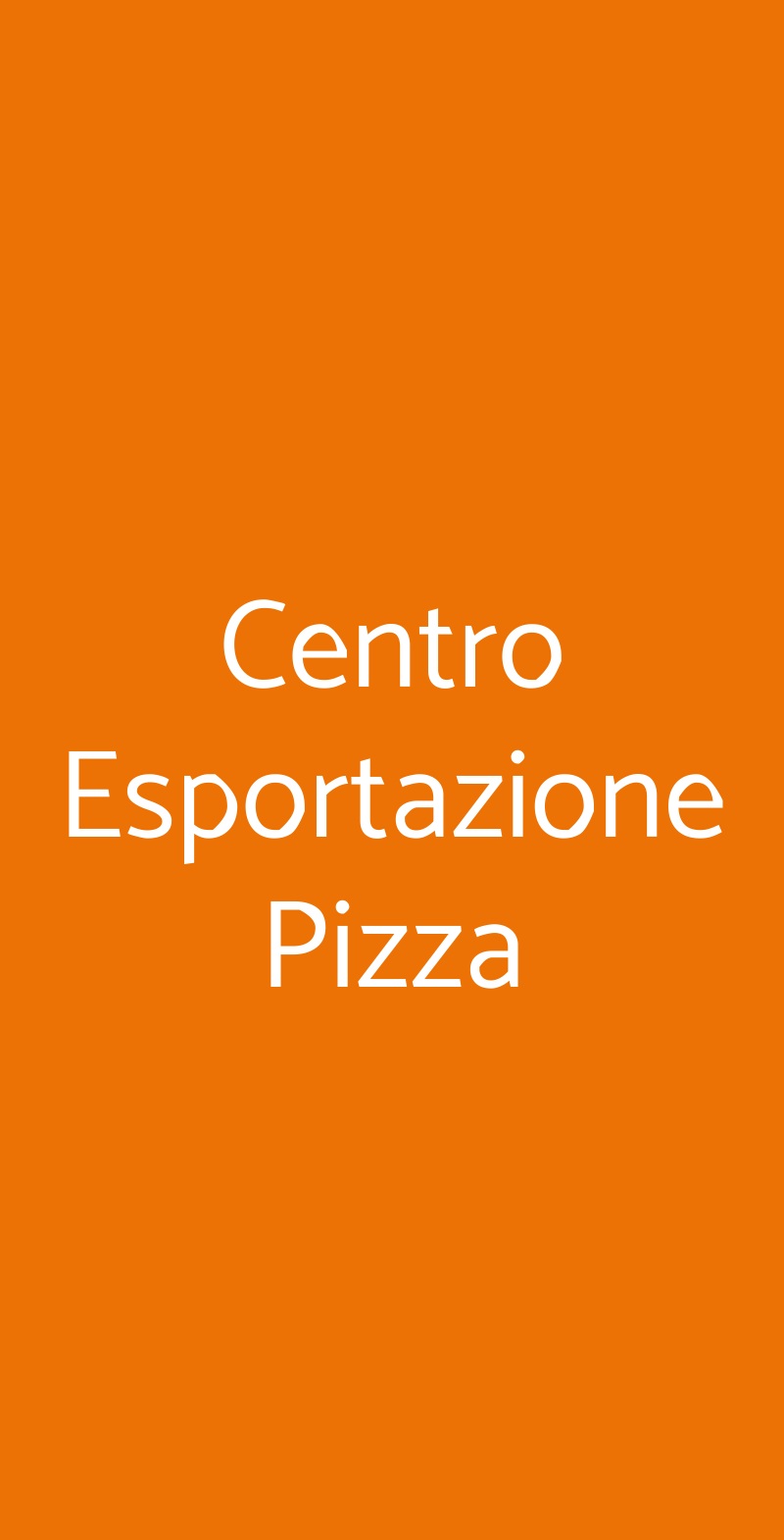 Centro Esportazione Pizza Mantova menù 1 pagina