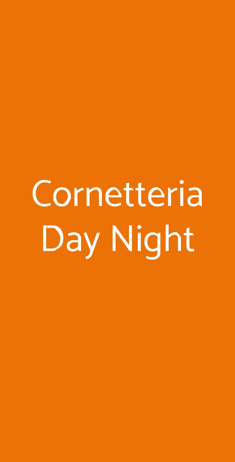 Cornetteria Day Night Torino menù 1 pagina