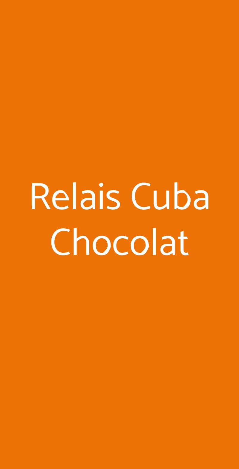 Relais Cuba Chocolat Cuneo menù 1 pagina