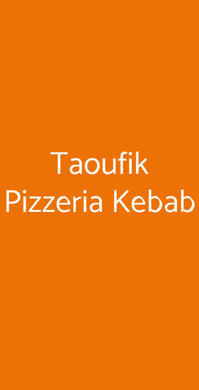Taoufik Pizzeria Kebab Torino menù 1 pagina