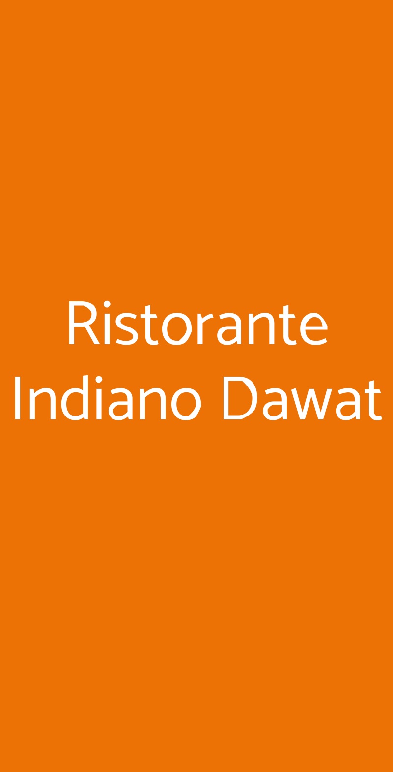 Ristorante Indiano Dawat Torino menù 1 pagina