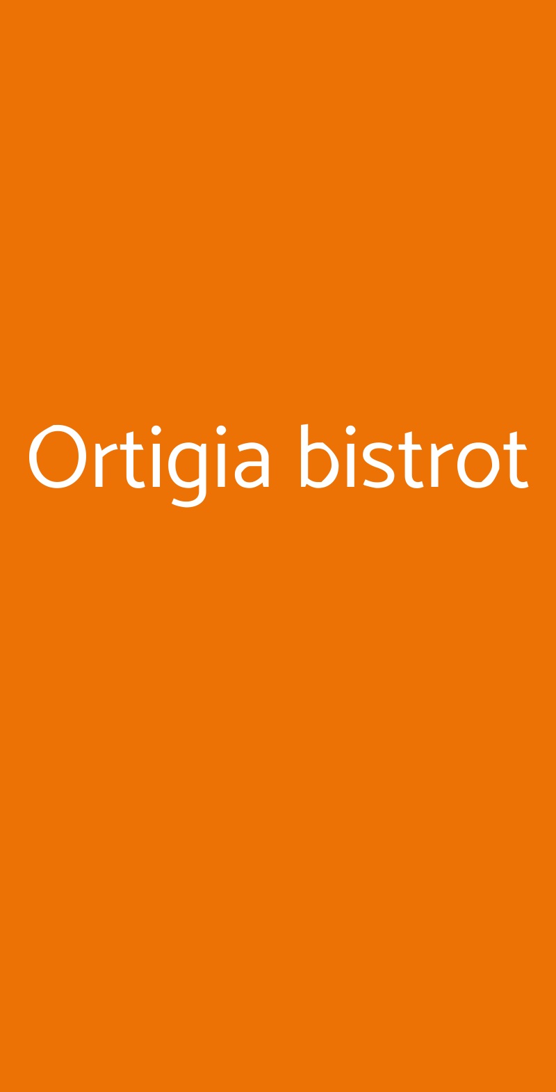 Ortigia bistrot Torino menù 1 pagina