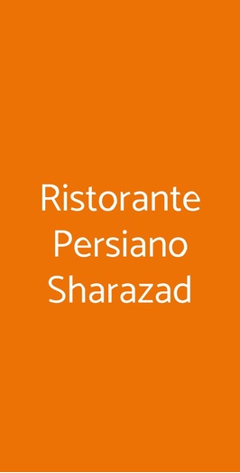 Ristorante Persiano Sharazad, Torino