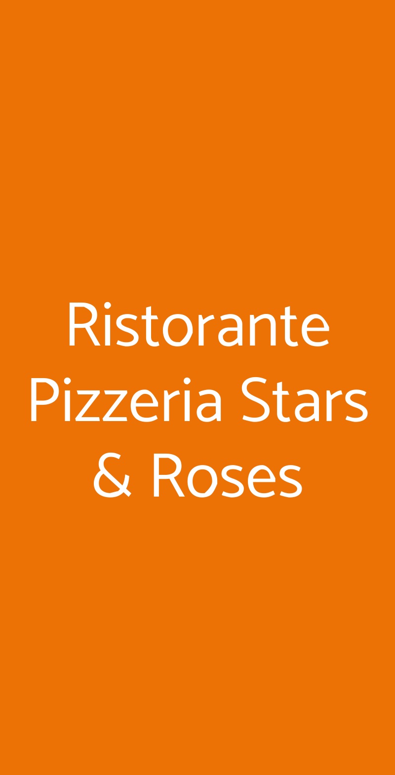 Ristorante Pizzeria Stars & Roses Torino menù 1 pagina