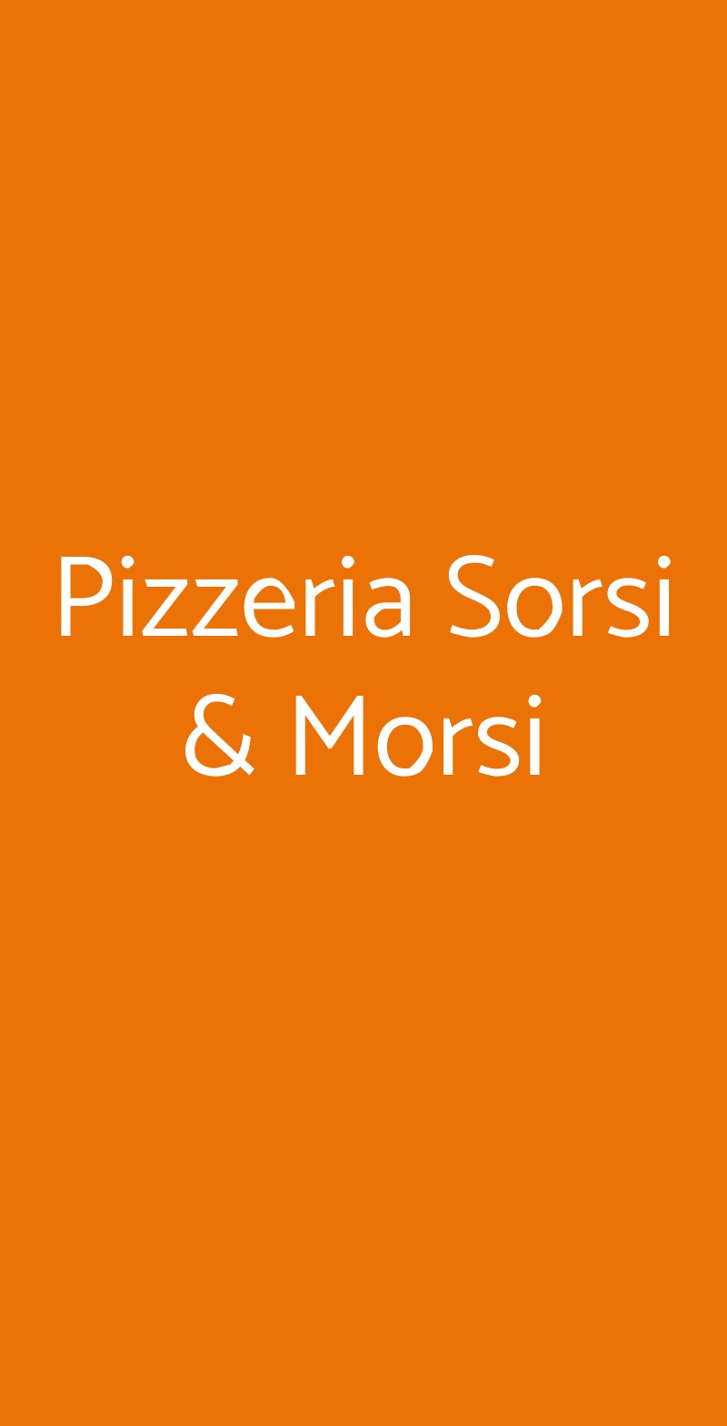 Pizzeria Sorsi & Morsi Torino menù 1 pagina