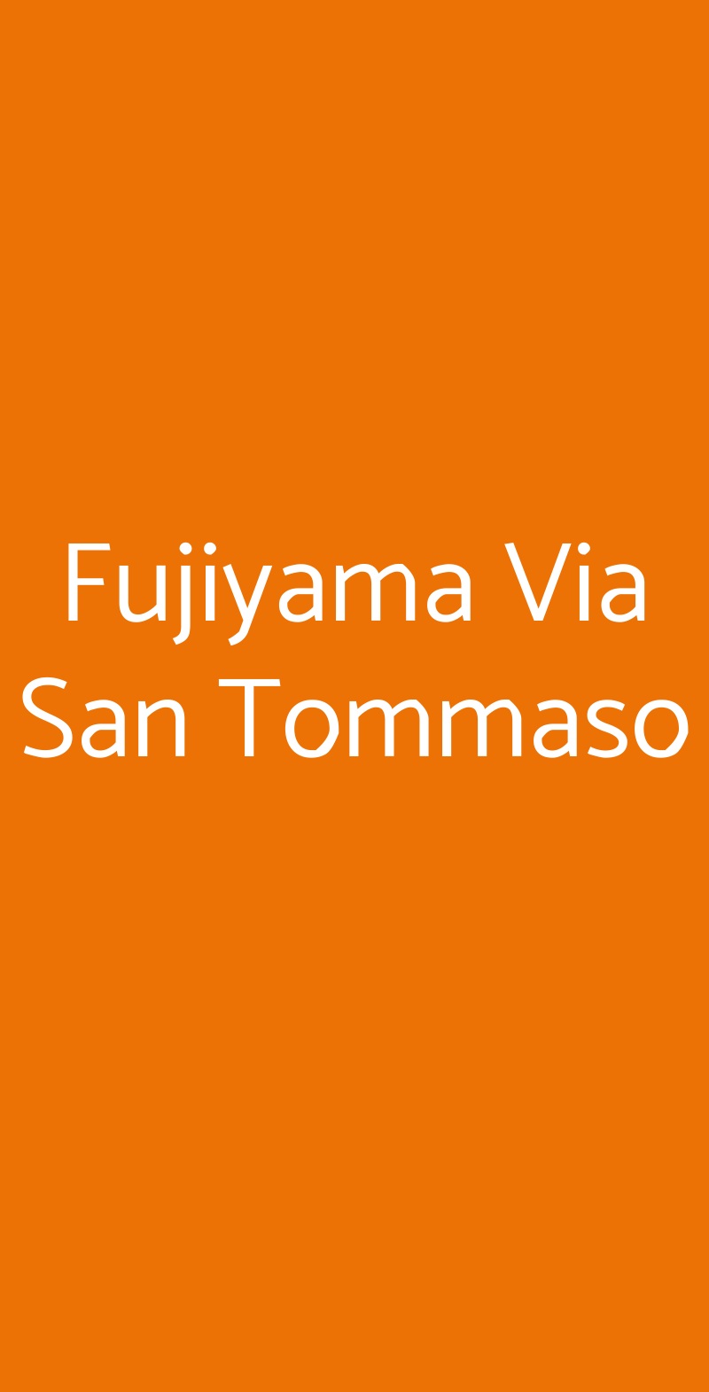 Fujiyama Via San Tommaso Torino menù 1 pagina