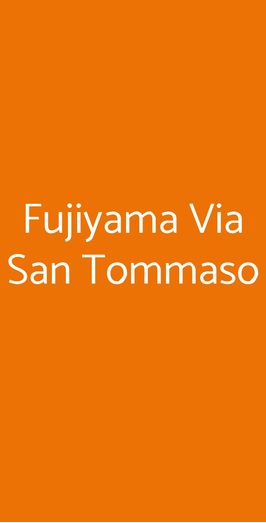 Fujiyama Via San Tommaso, Torino