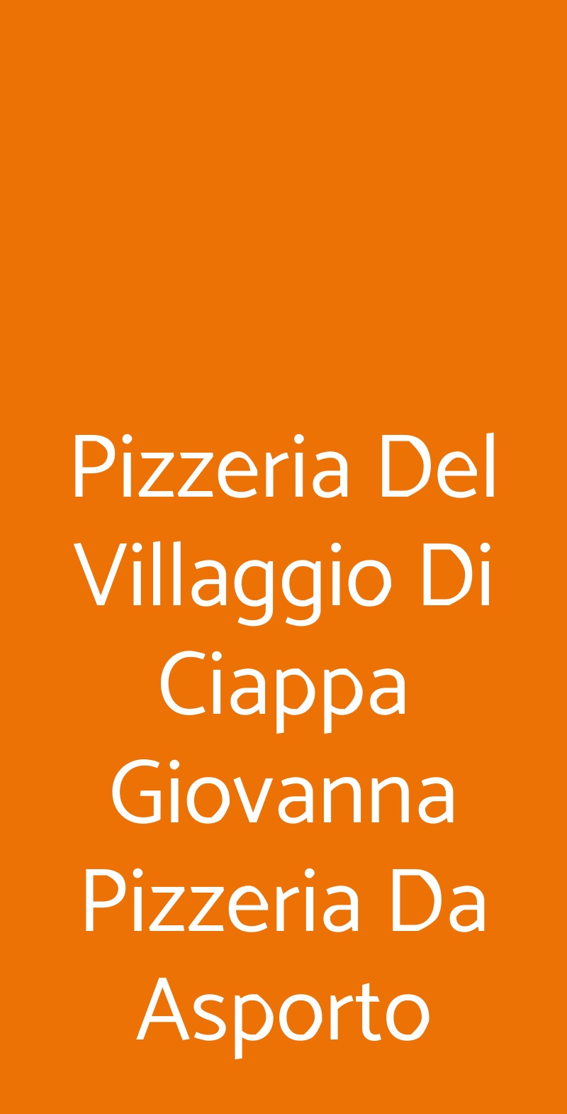 Pizzeria Del Villaggio Di Ciappa Giovanna Pizzeria Da Asporto Settimo Torinese menù 1 pagina