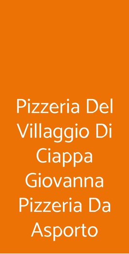 Pizzeria Del Villaggio Di Ciappa Giovanna Pizzeria Da Asporto, Settimo Torinese