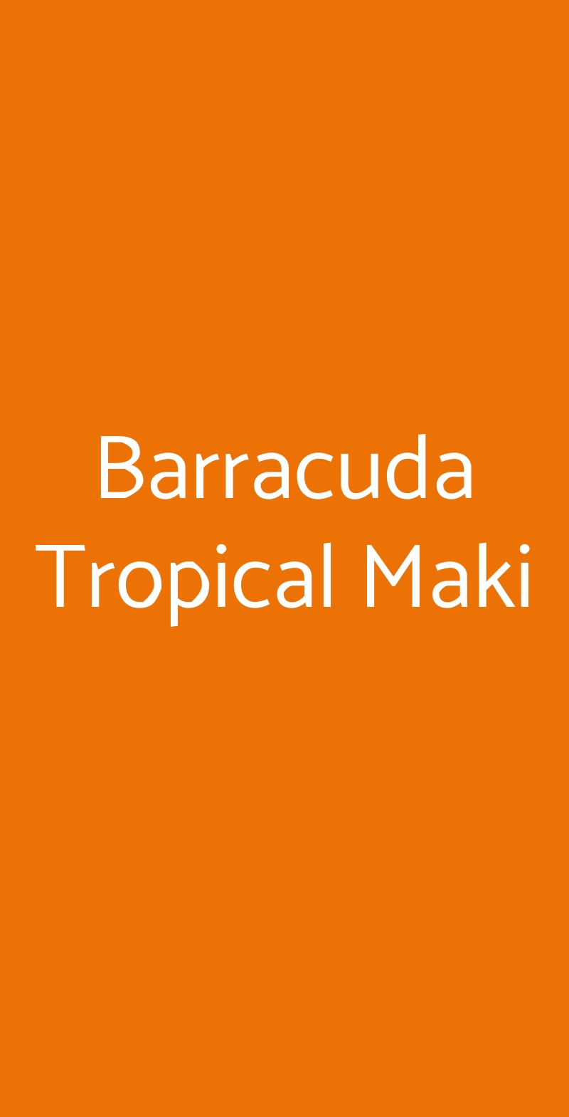 Barracuda Tropical Maki Monza menù 1 pagina