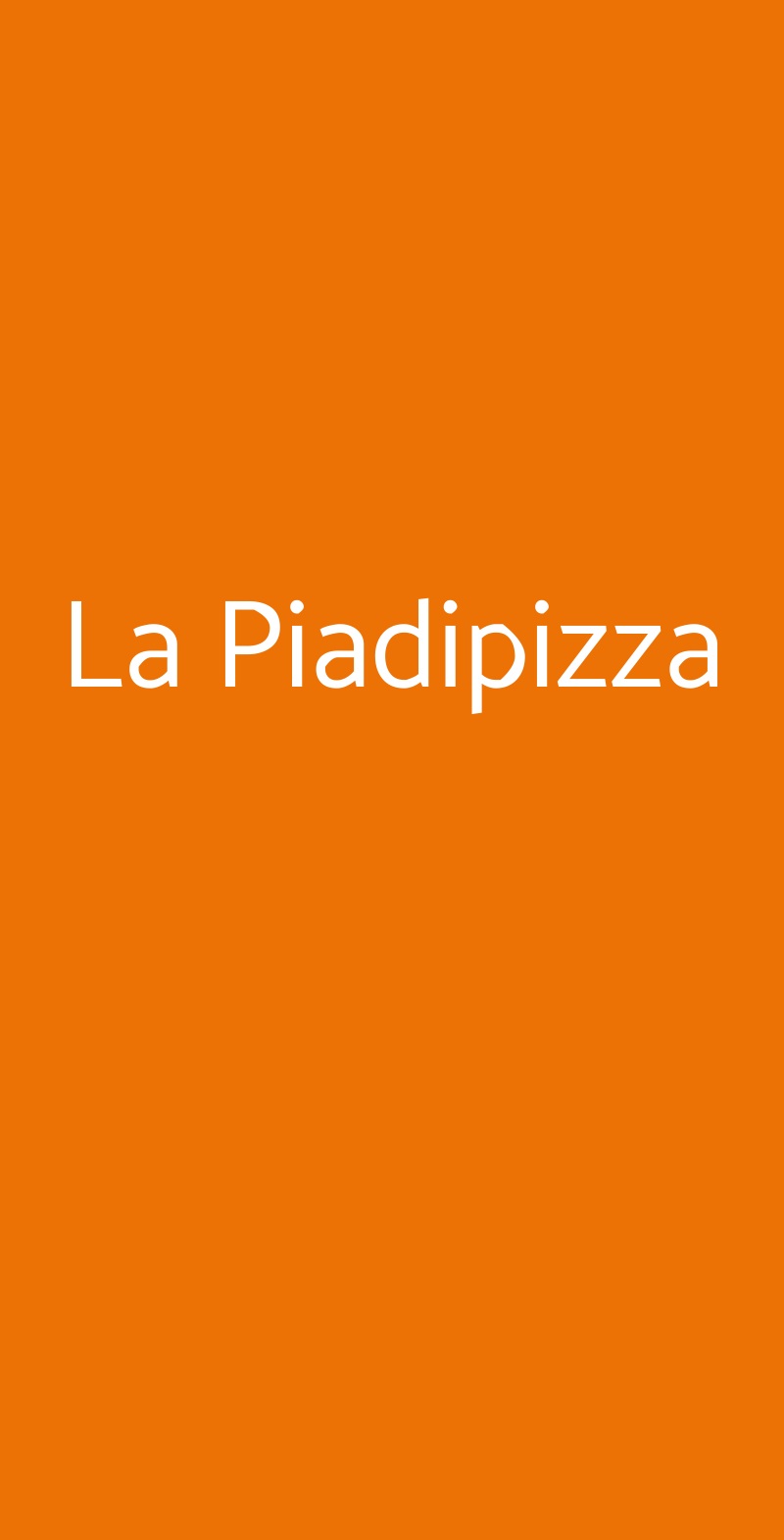 La Piadipizza Torino menù 1 pagina