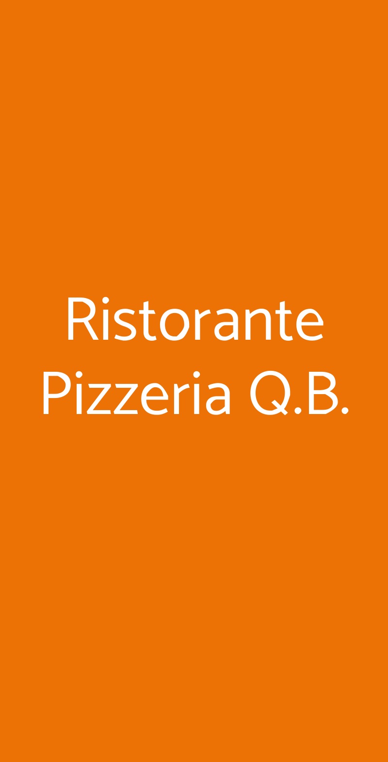 Ristorante Pizzeria Q.B. Verbania menù 1 pagina