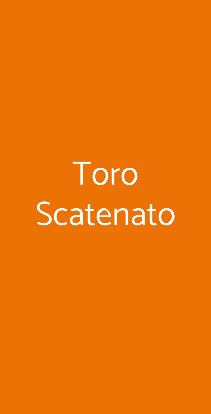 Toro Scatenato Torino menù 1 pagina