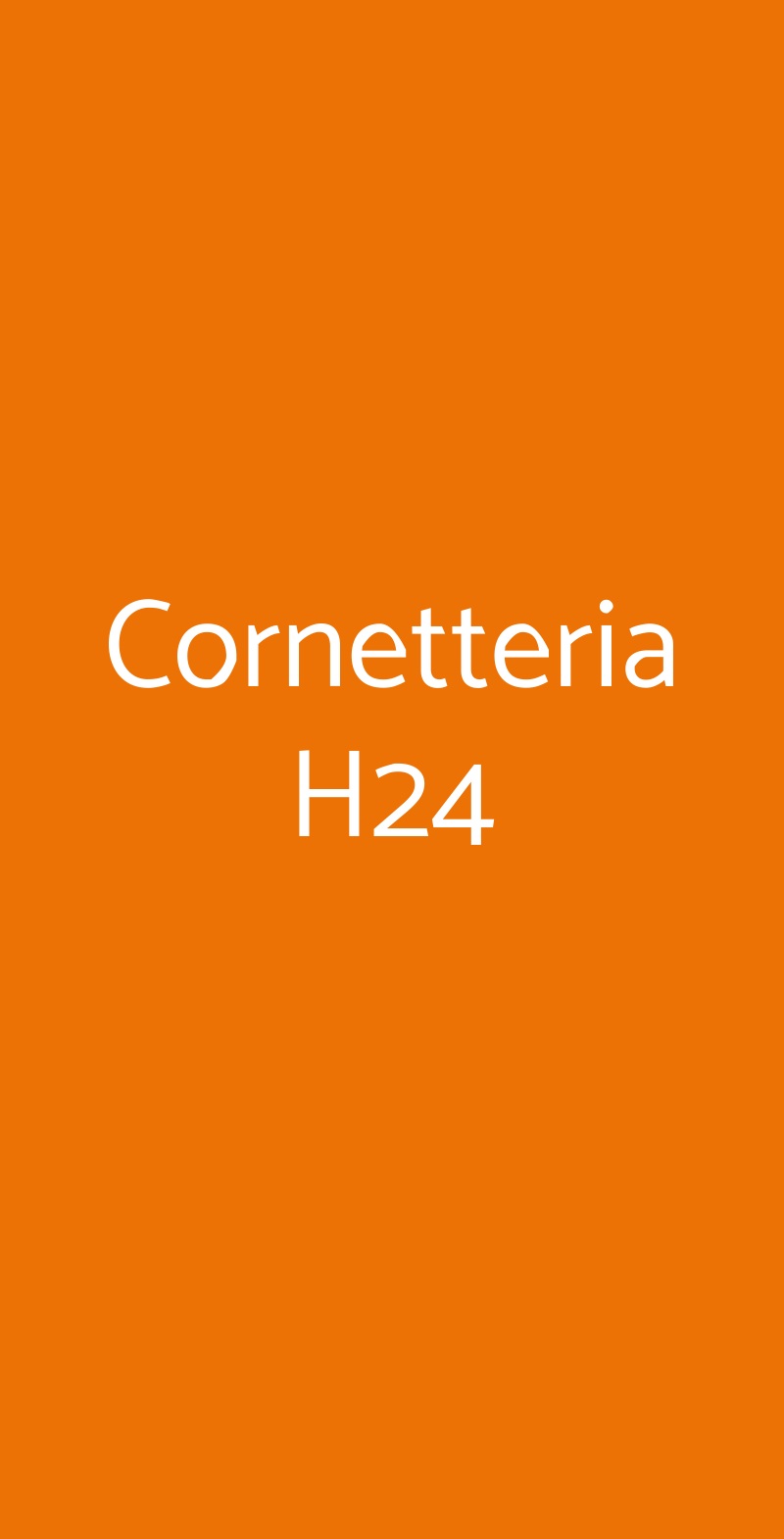 Cornetteria H24 Torino menù 1 pagina