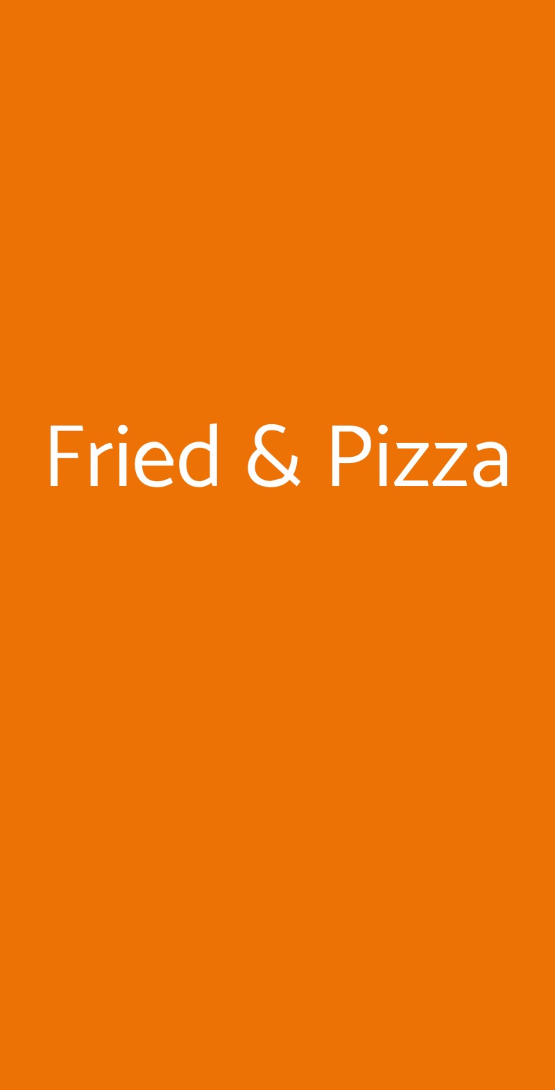 Fried & Pizza Novara menù 1 pagina