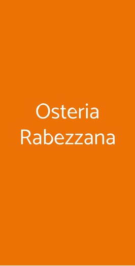 Osteria Rabezzana, Torino