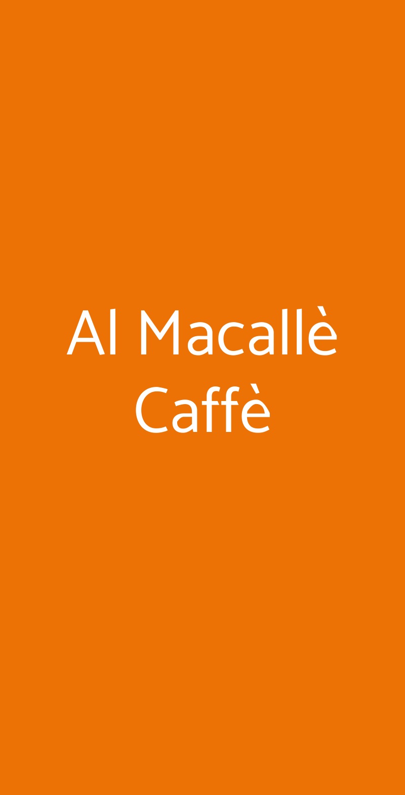 Al Macallè Caffè Seregno menù 1 pagina