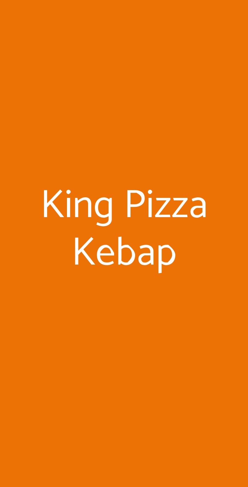 King Pizza Kebap Torino menù 1 pagina