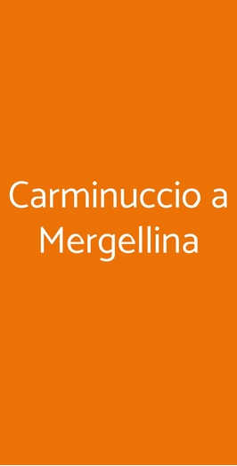 Carminuccio A Mergellina, Napoli
