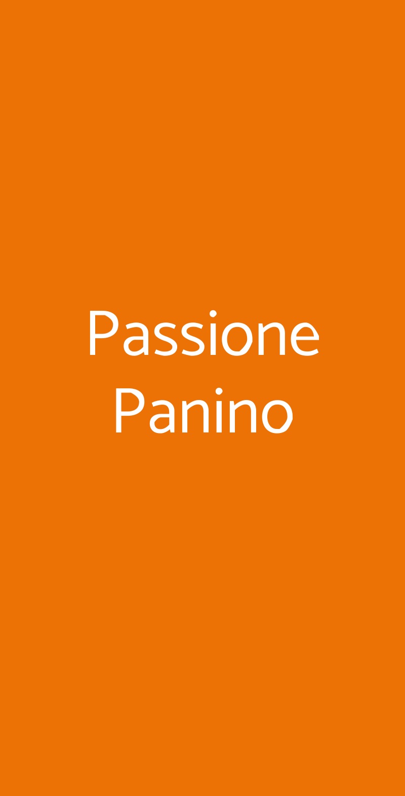 Passione Panino Torino menù 1 pagina