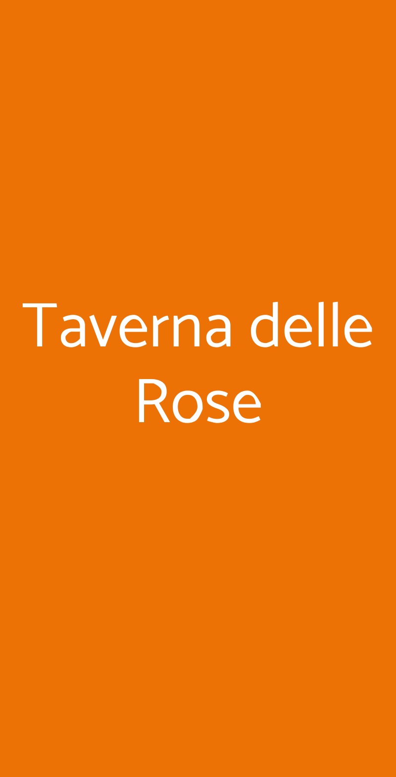 Taverna delle Rose Torino menù 1 pagina