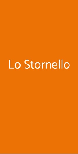 Lo Stornello, Stresa