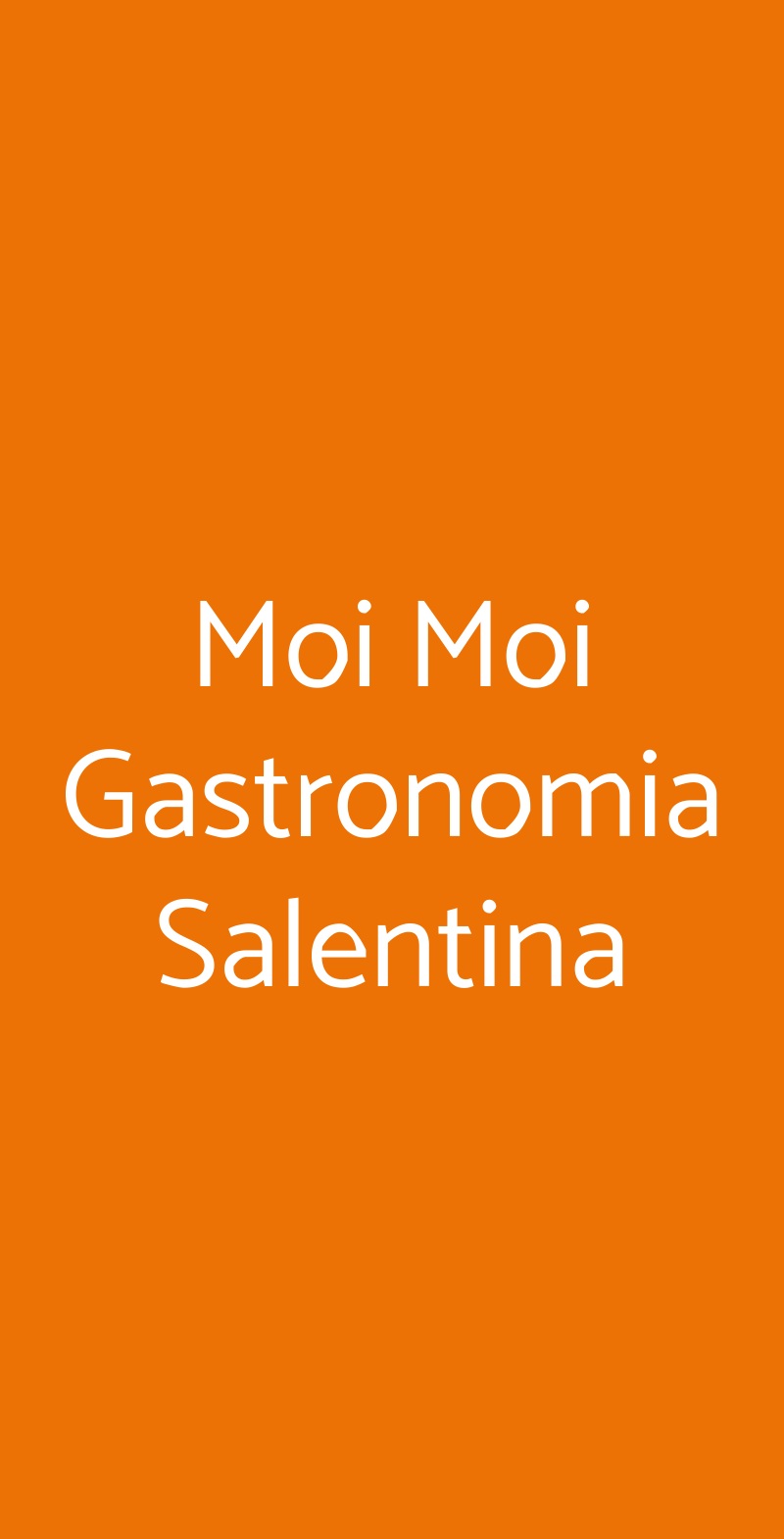 Moi Moi Gastronomia Salentina Torino menù 1 pagina