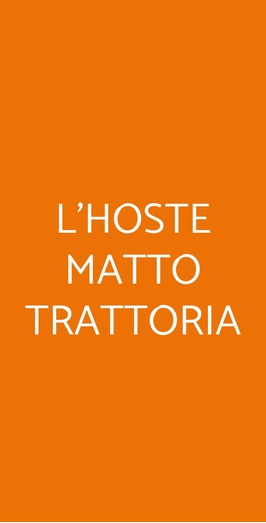 L'hoste Matto Trattoria, Torino