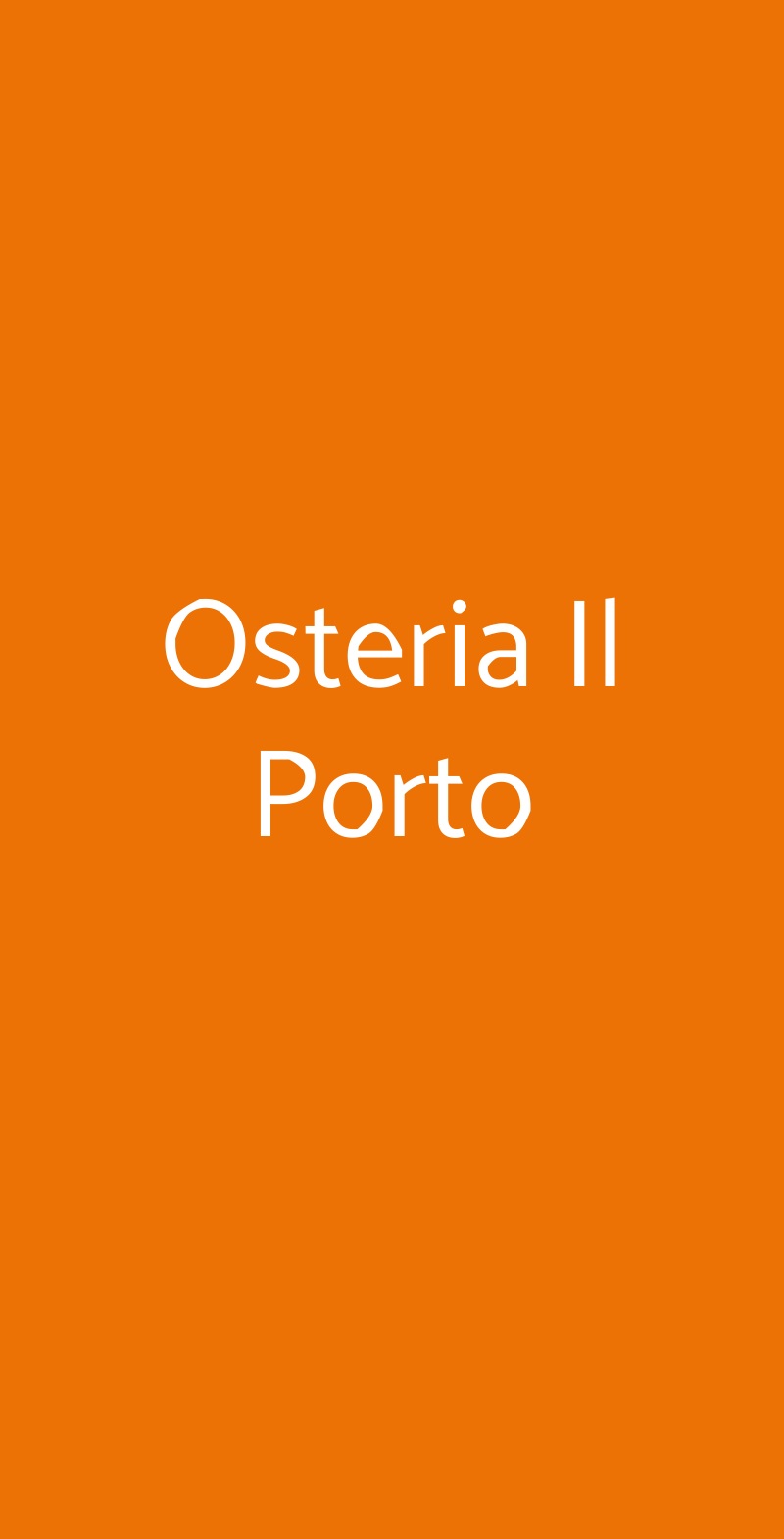 Osteria Il Porto Torino menù 1 pagina