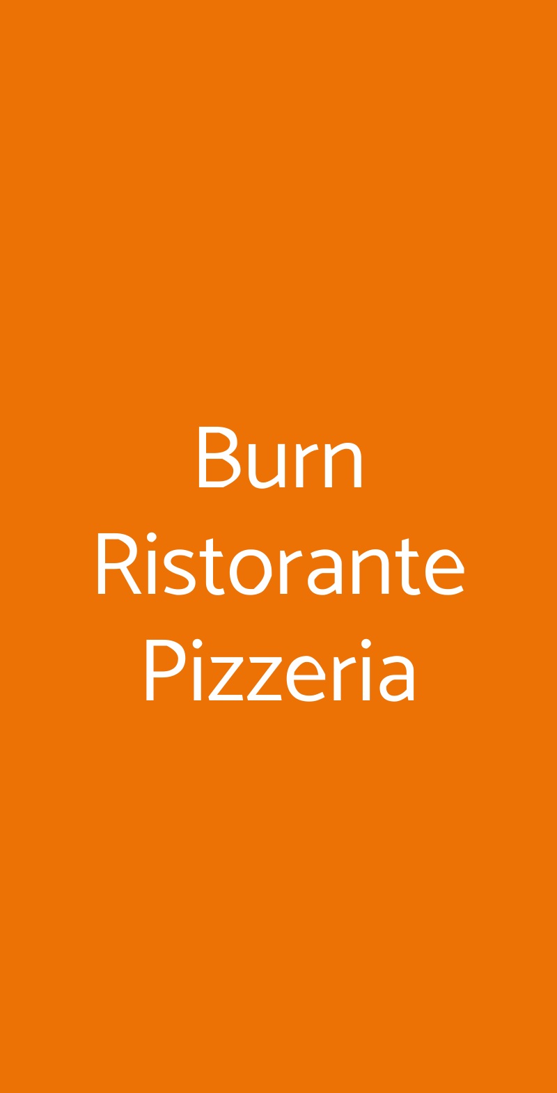 Burn Ristorante Pizzeria Macherio menù 1 pagina