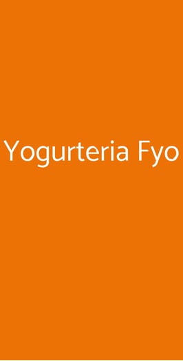 Yogurteria Fyo, Torino