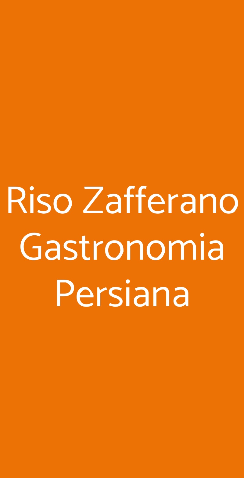 Riso Zafferano Gastronomia Persiana Torino menù 1 pagina
