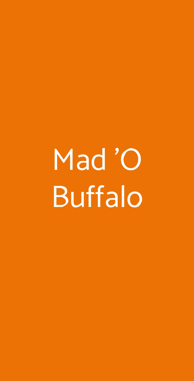 Mad 'O Buffalo Verbania menù 1 pagina