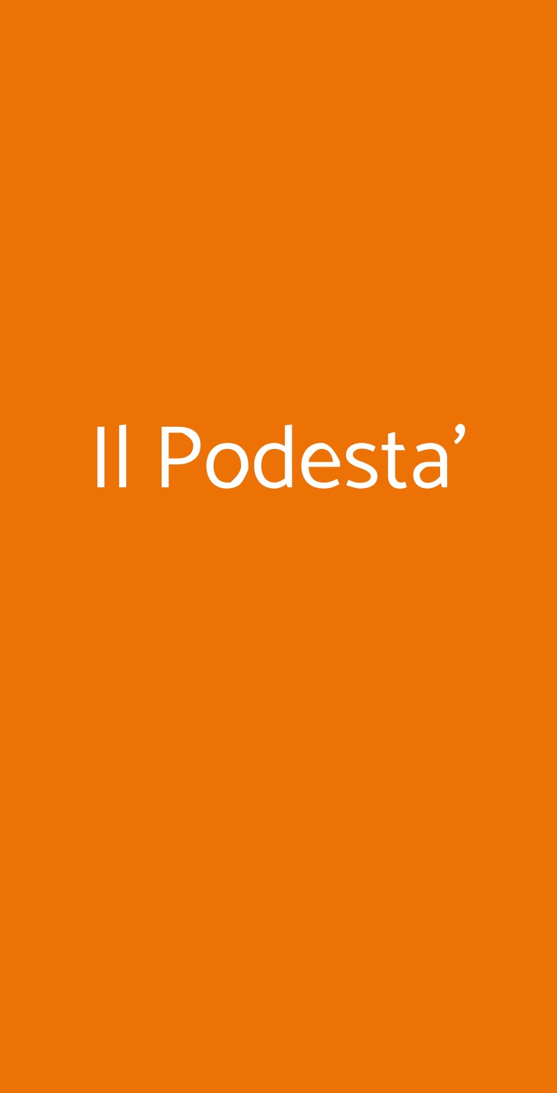 Il Podesta' Asti menù 1 pagina