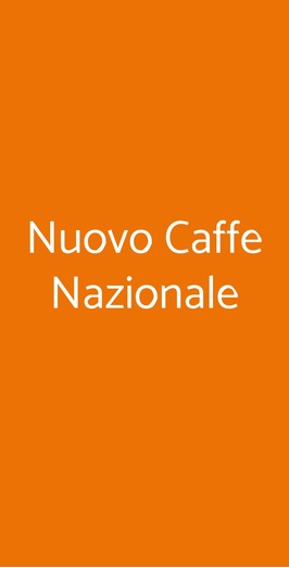 Nuovo Caffe Nazionale, Chieri