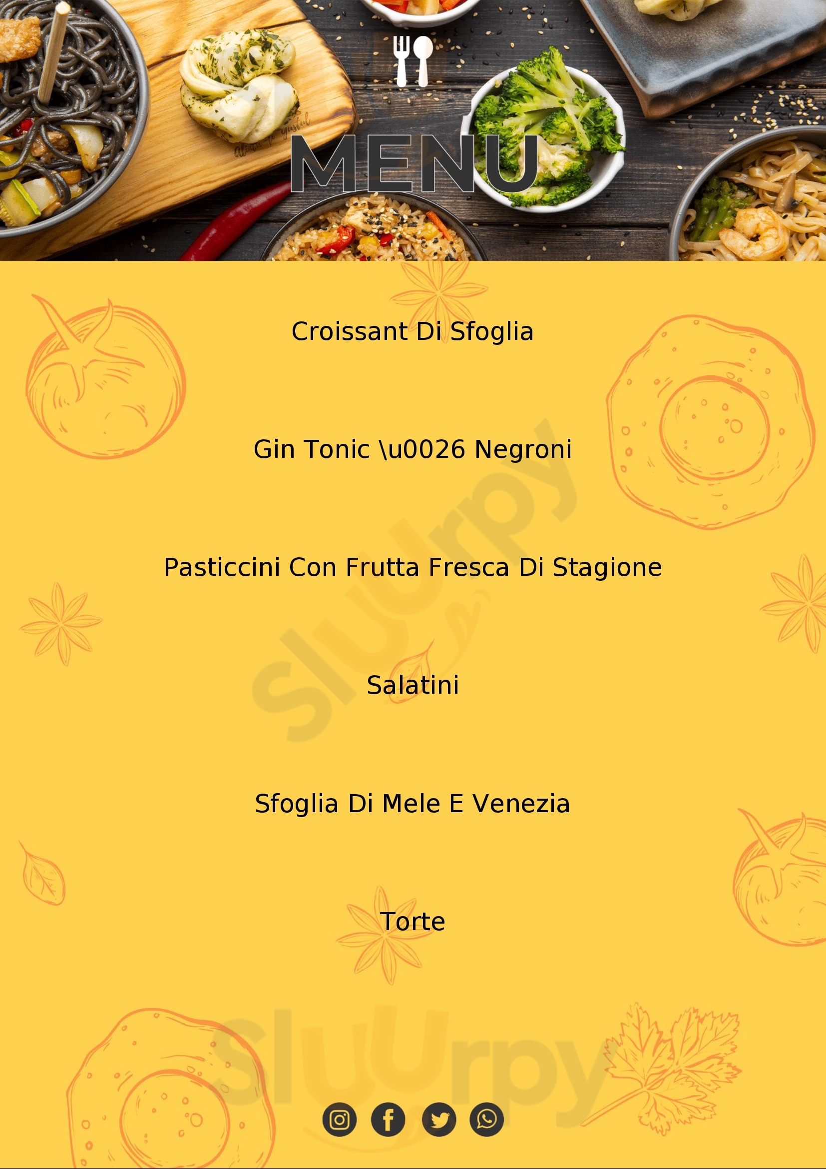 Pasticceria Bar Bonfante Cuneo menù 1 pagina