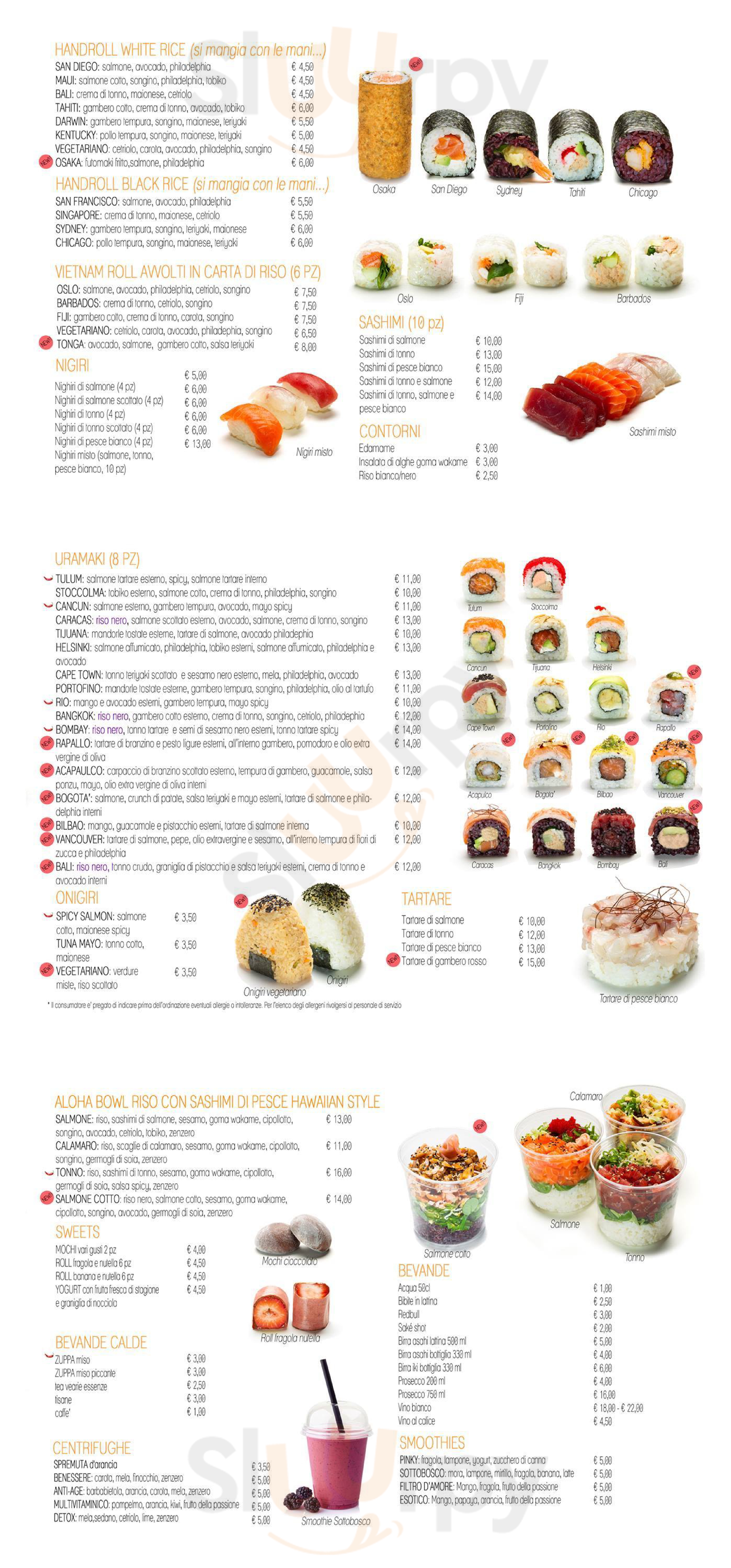 Blackfish Sushi & More Monza menù 1 pagina