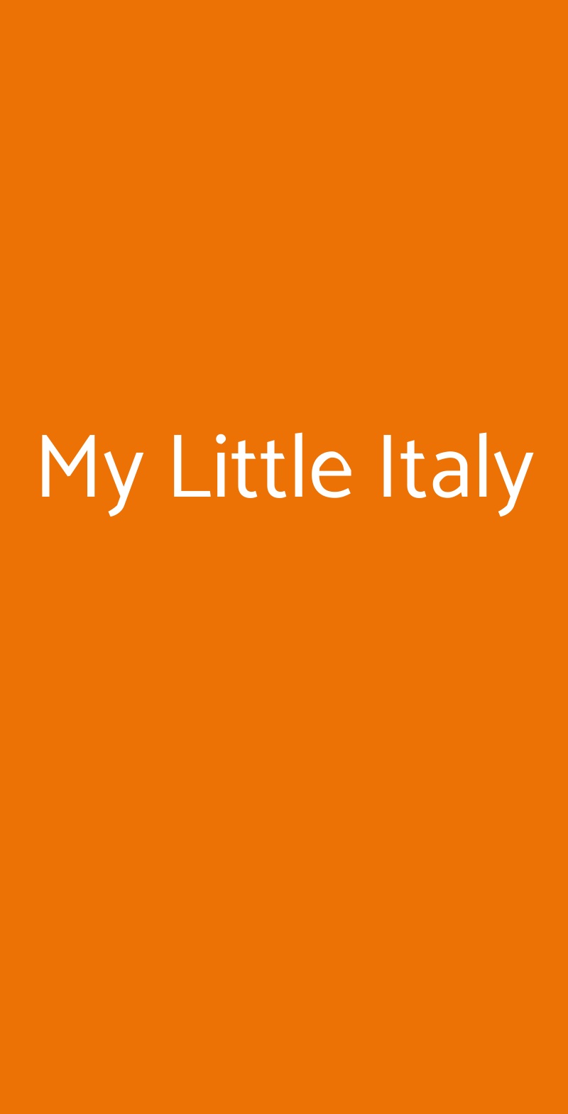 My Little Italy Torino menù 1 pagina