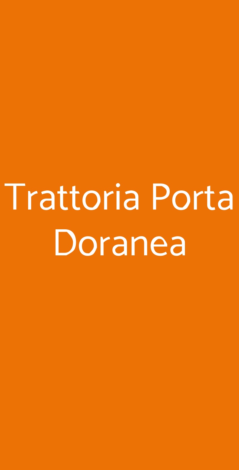 Trattoria Porta Doranea Torino menù 1 pagina