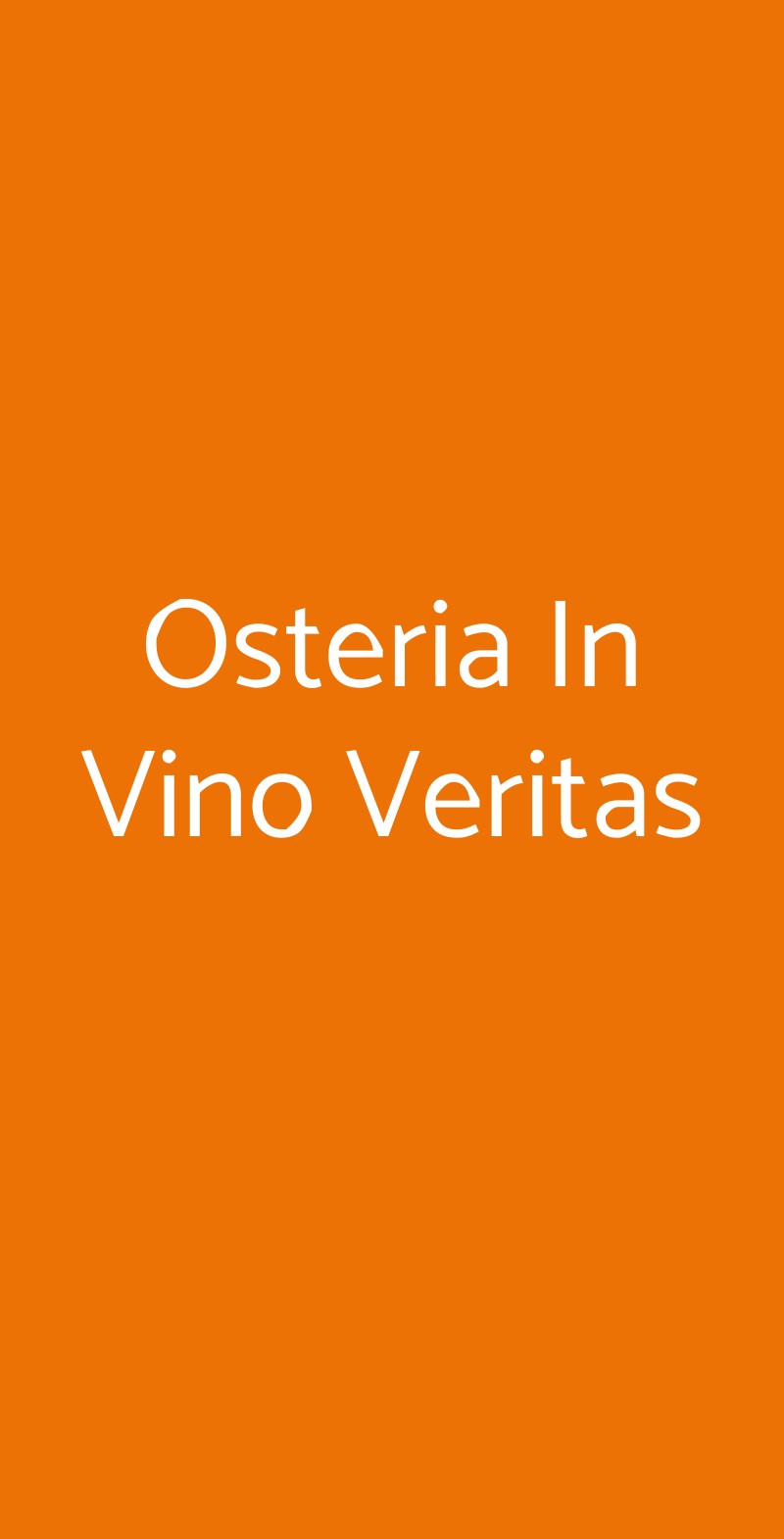 Osteria In Vino Veritas Torino menù 1 pagina
