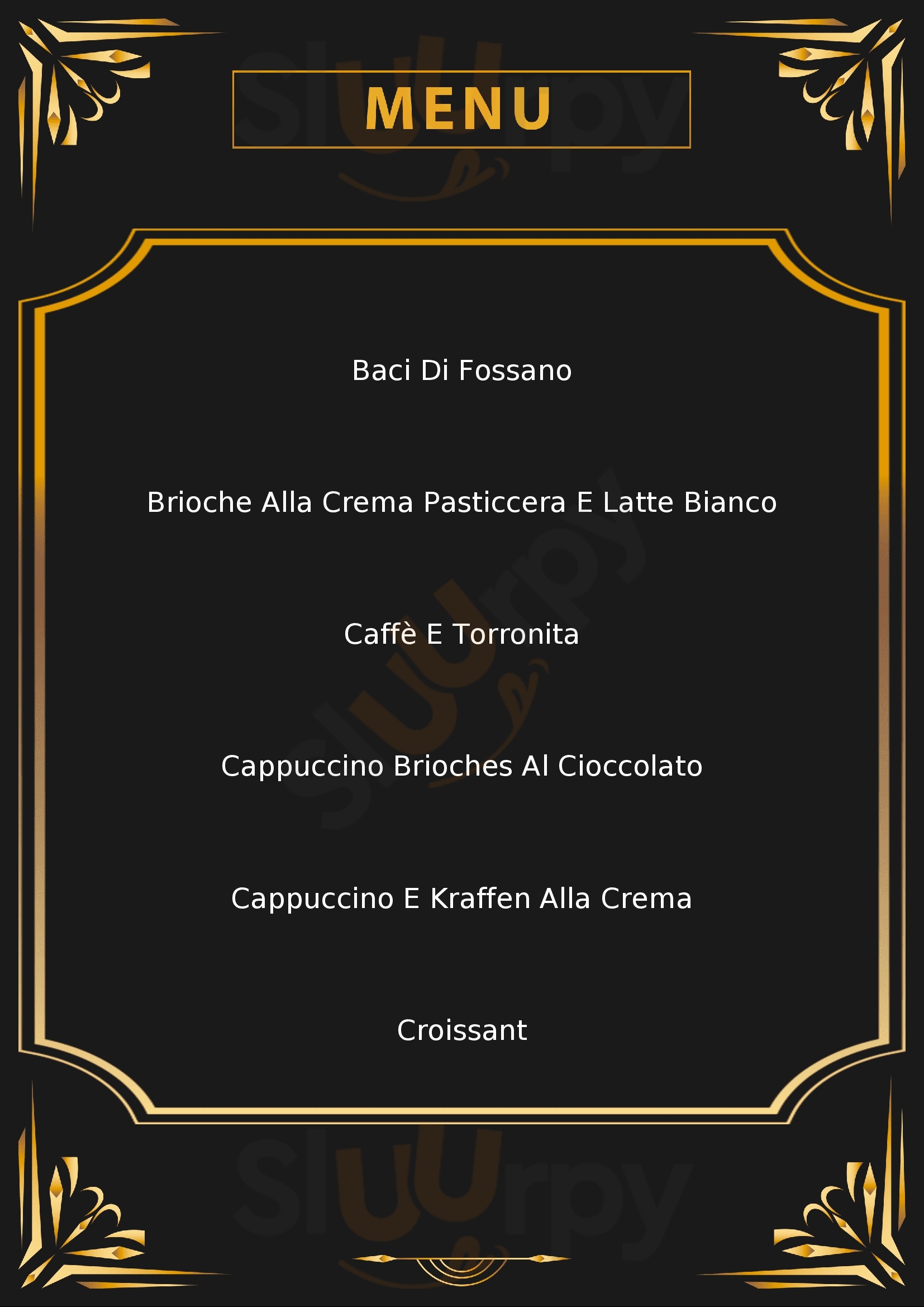 Bar Pasticceria Le Delizie Fossano menù 1 pagina