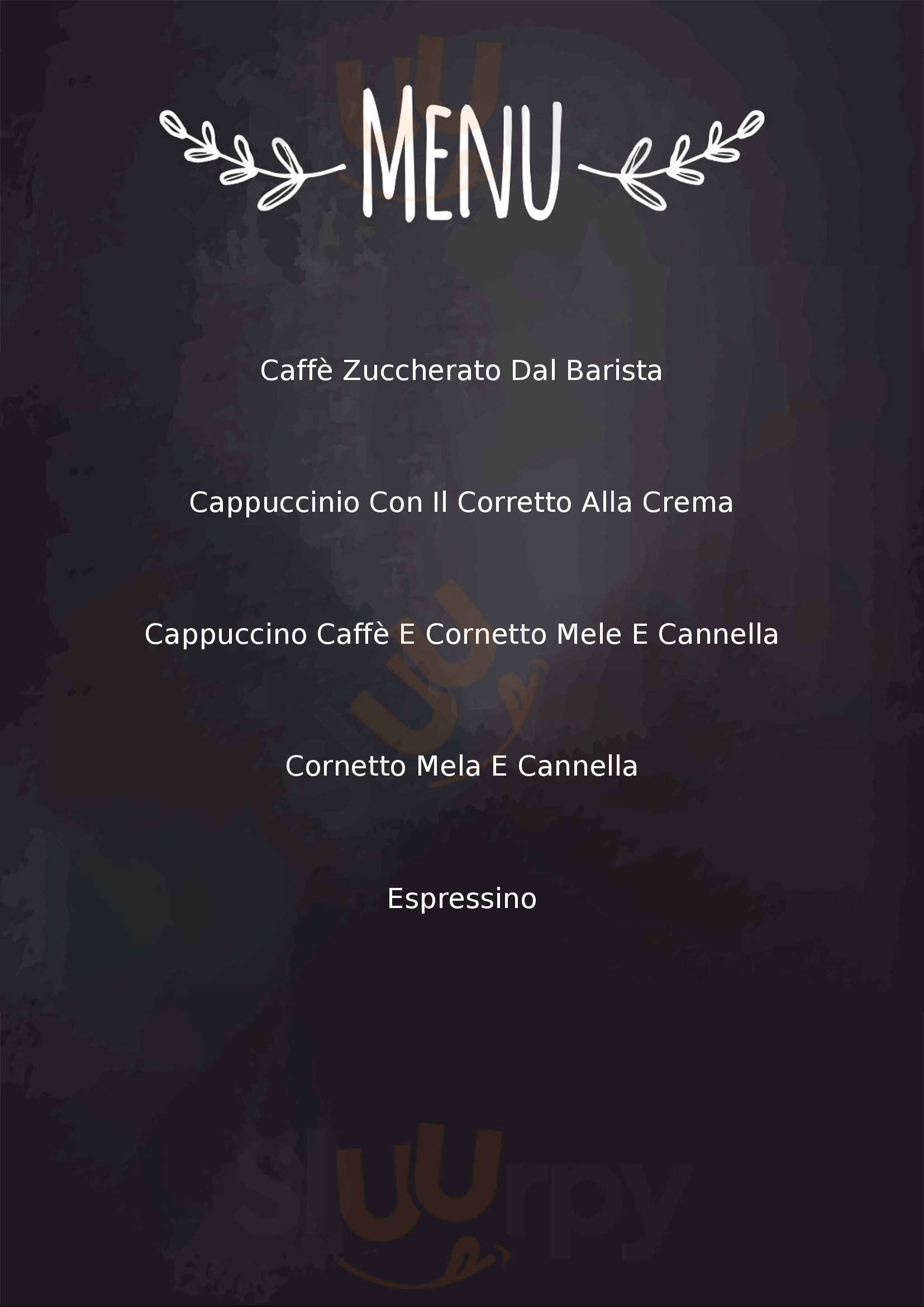 Core e Cafe Napoli menù 1 pagina