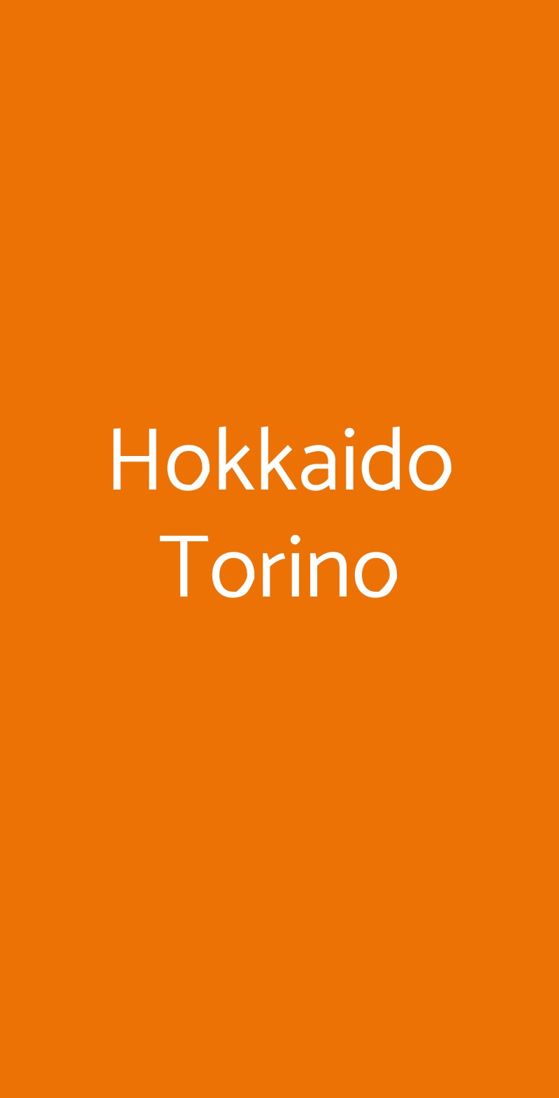 Hokkaido Torino Torino menù 1 pagina