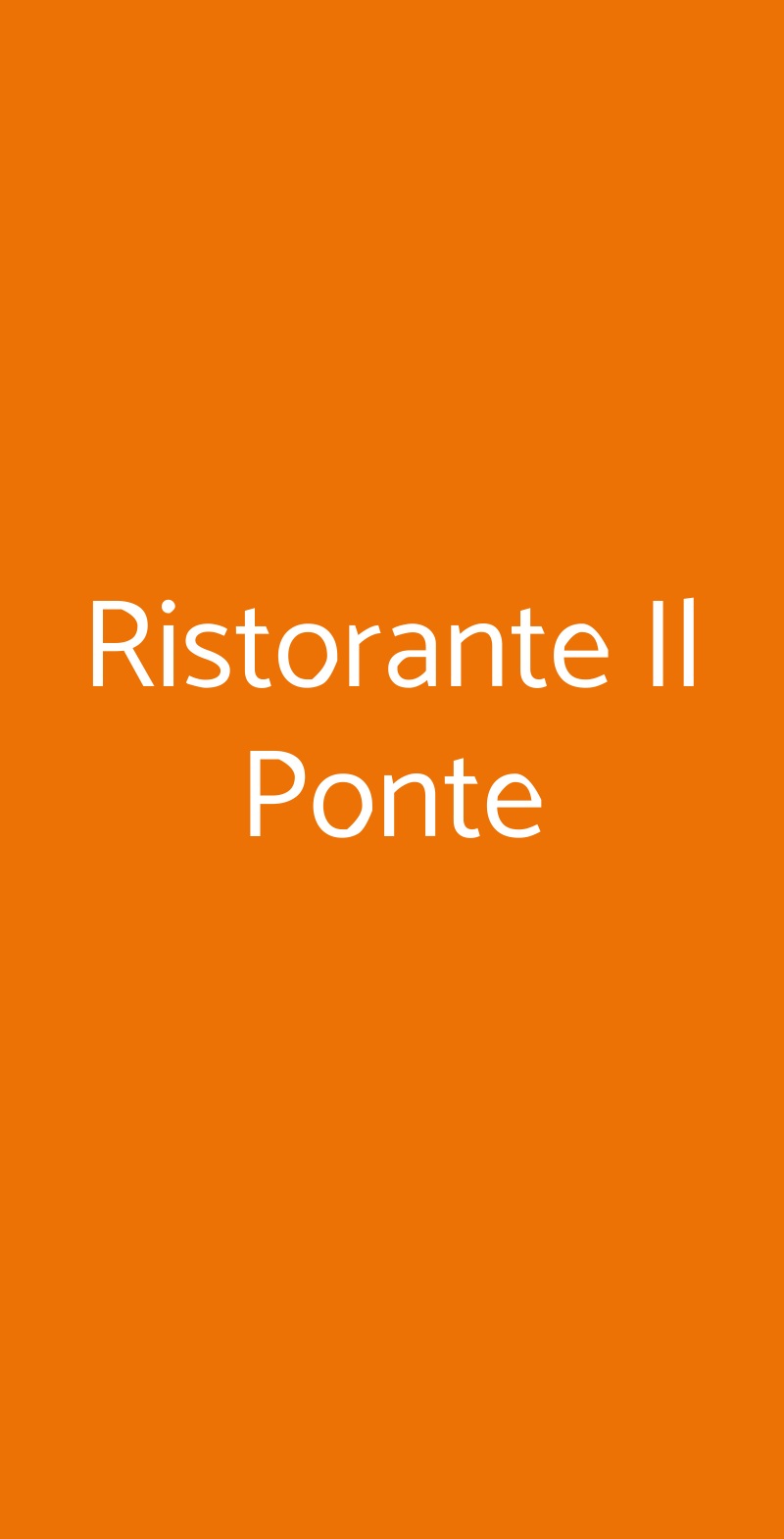 Ristorante Il Ponte Torino menù 1 pagina
